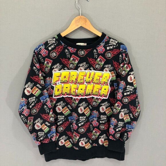 ZARA Forever Dreamer Black Print Sweatshirt - Picture 1 of 4